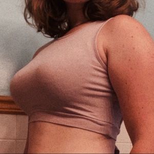 Cute open backed pink crop top